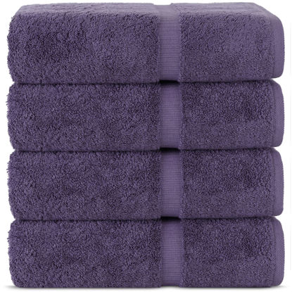 Picture of Chakir Turkish Linens | Hotel & Spa Quality 100% Cotton Premium Turkish Towels | Soft & Absorbent (4-Piece Bath Towels, Plum)