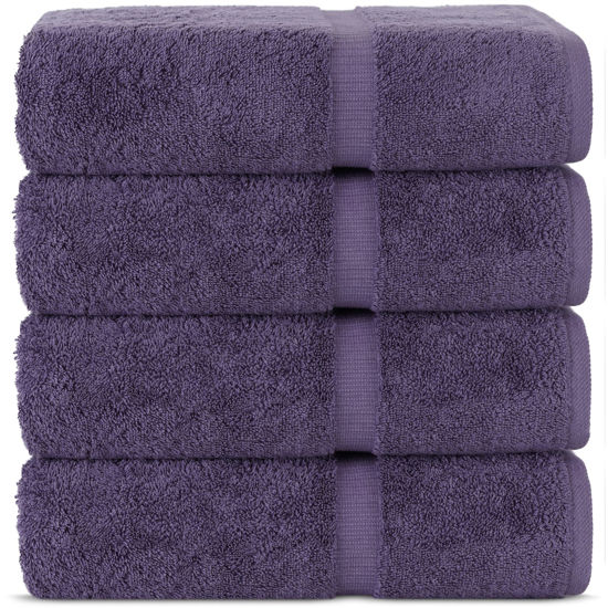 Picture of Chakir Turkish Linens | Hotel & Spa Quality 100% Cotton Premium Turkish Towels | Soft & Absorbent (4-Piece Bath Towels, Plum)