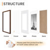 Picture of upsimples 8x10 Picture Frame Set of 5, Display Pictures 5x7 with Mat or 8 x 10 Without, Wall Gallery Photo Frames, Brown