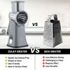 Picture of Zulay Kitchen Rotary Cheese Grater 5 Blade Cheese Shredder - Manual Hand Crank Cheese Grater With Reinforced Suction & 5 Interchangeable Drums - Easy to Use, Vegetable Chopper Round Mandoline Slicer