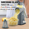 Picture of Zulay Kitchen Rotary Cheese Grater 5 Blade Cheese Shredder - Manual Hand Crank Cheese Grater With Reinforced Suction & 5 Interchangeable Drums - Easy to Use, Vegetable Chopper Round Mandoline Slicer