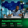 Picture of Ekkogo Acoustic Panels 12-Pack Soundproof Wall Panels 14"X12.1"X0.4" Sound Panels High Density Sound Dampening Panels - [Admiral Blue Hexagon]
