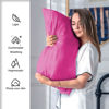 Picture of Silk Pillow Cases 2 Pack Soft Breathable and Sliky King Size Pillow Cases Set of 2,Natural Mulberry Satin Silk Pillowcase with Hidden Zipper for Hair and Skin (Hot Pink,20"X 36",2pcs)