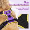 Picture of rabbitgoo Dog Harness, No-Pull Pet Harness with 2 Leash Clips, Adjustable Soft Padded Dog Vest, Reflective No-Choke Pet Oxford Vest with Easy Control Handle for Large Dogs, Purple & Yellow, XL