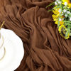 Picture of Socomi Cheesecloth Table Runner 10ft Gauze Boho Rustic Brown Cheese Cloth Table Runner for Wedding Bridal Shower Fall Thanksgiving Christmas Decoration 10pcs Brown