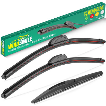 Picture of 26" 18" 10" Windshield Wiper Blades Replacement for Honda HRV HR-V 2016 2017 2018 2019 2020 2021 2022 Premium All Weather Front Rear Wipers Set - OEM Quality (Pack of 3)