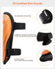 Picture of Shin Guards Soccer Kids Youth, CE Certified Airsfish Shin Guard Protection Gear for 2-18 Years Old Boys Girls Teenagers High Impact Resistant Breathable Comfortable 1 Pair 4 Sizes (XX-Small, Orange)