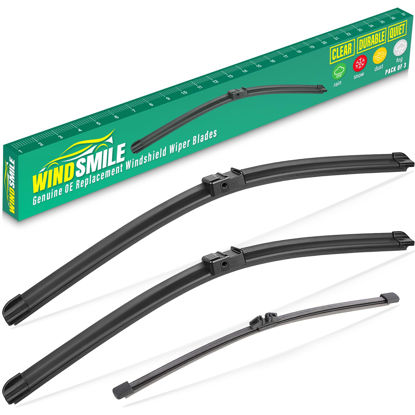 Picture of 26" 20" 13" Windshield Wiper Blades Replacement for 2011 2012 2013 2014 2015 2016 2017 BMW X3 Premium All Weather Front Rear Wipers Set - OEM Quality (Pack of 3)