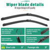 Picture of 26" 20" 13" Windshield Wiper Blades Replacement for 2011 2012 2013 2014 2015 2016 2017 BMW X3 Premium All Weather Front Rear Wipers Set - OEM Quality (Pack of 3)