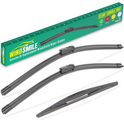 Picture of 26" 18" 16" Windshield Wiper Blades Replacement for Subaru Outback 2020 2021 2022 2023 2024 Premium All Weather Front Rear Wipers Set - OEM Quality (Pack of 3)