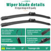 Picture of 26" 26" 12" Windshield Wiper Blades Replacement for Chevrolet Chevy Bolt EV 2017 2018 2019 2020 2021 Premium All Weather Front Rear Wipers Set - OEM Quality (Pack of 3)