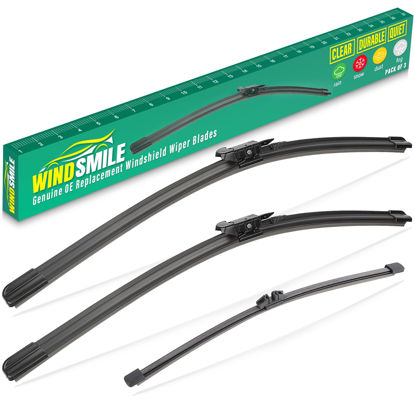 Picture of 24" 20" 11" Windshield Wiper Blades Replacement for Ford Escape 2020 2021 2022 2023 Premium All Weather Front Rear Wipers Set - OEM Quality (Pack of 3)