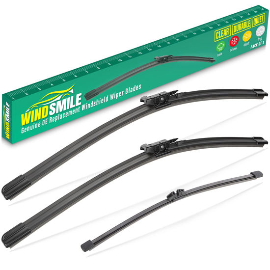 Picture of 24" 20" 11" Windshield Wiper Blades Replacement for Ford Escape 2020 2021 2022 2023 Premium All Weather Front Rear Wipers Set - OEM Quality (Pack of 3)