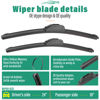 Picture of 24" 18" 12" Windshield Wiper Blades Replacement for 2014 2015 2016 2017 2018 Mazda 3 Premium All Weather Front Rear Wipers Set - OEM Quality (Pack of 3)