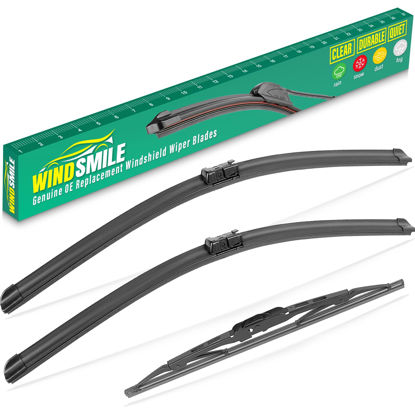 Picture of 26" 14" 10" Windshield Wiper Blades Replacement for Chevrolet Chevy Trax 2015 2016 2017 2018 2019 2020 2021 2022 Premium All Weather Front Rear Wipers Set - OEM Quality (Pack of 3)
