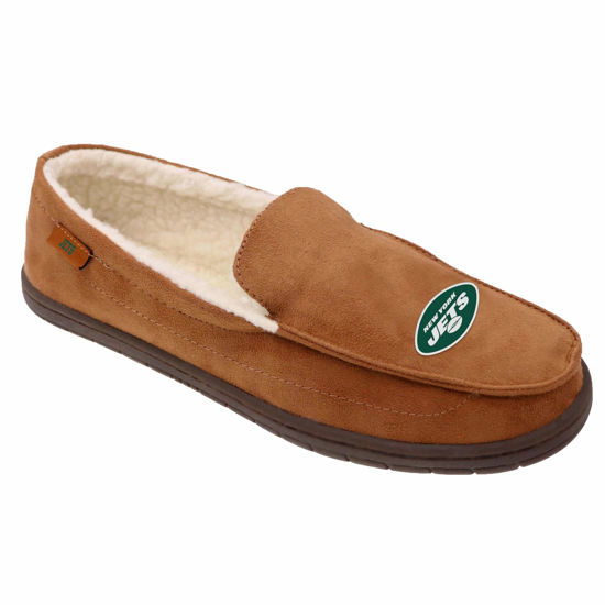 Picture of FOCO New York Jets NFL Mens Exclusive Beige Moccasin - Version 2 - XL