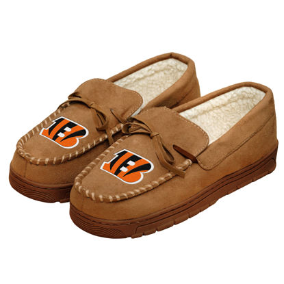Picture of FOCO Cincinnati Bengals NFL Mens Team Logo Moccasin Slippers - L