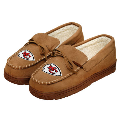 Picture of FOCO Kansas City Chiefs NFL Mens Team Logo Moccasin Slippers - L