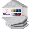 Picture of Ekkogo Acoustic Panels 12-Pack Soundproof Wall Panels 12"X10.4"X0.4" Sound Panels High Density Sound Dampening Panels - [Smoky White Hexagon]