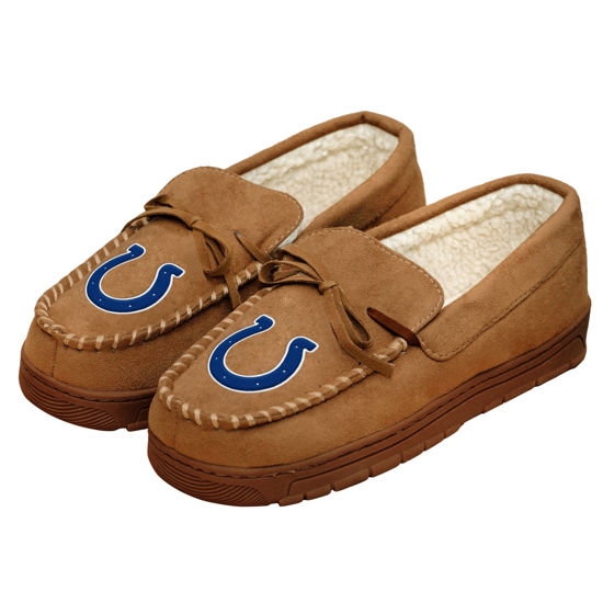 Picture of foco NFL Mens Team Logo Moccasin Slippers - L