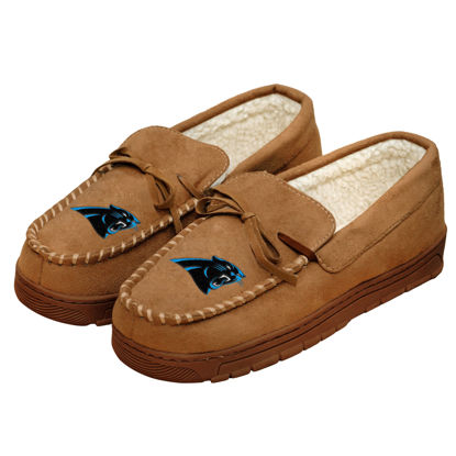 Picture of FOCO Carolina Panthers NFL Mens Team Logo Moccasin Slippers - M