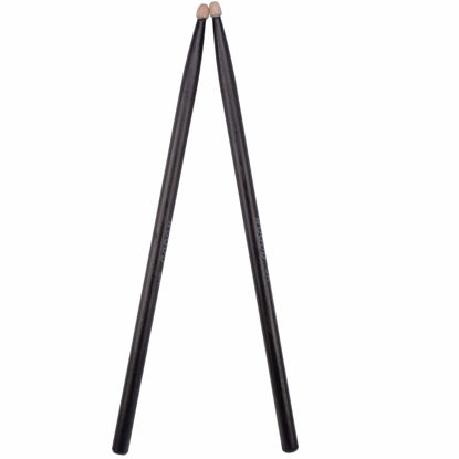 Picture of Drum Sticks 5A Drumsticks Classic Black Wood Tip Drumsticks (Black Drum Sticks)