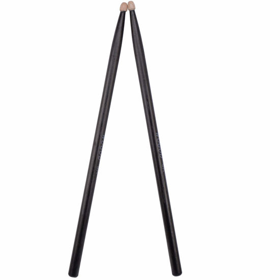 Picture of Drum Sticks 5A Drumsticks Classic Black Wood Tip Drumsticks (Black Drum Sticks)