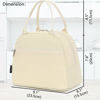 Picture of FlowFly Lunch Bag Tote Bag Lunch Organizer Lunch Holder Insulated Lunch Cooler Bag for Women/Men, Beige