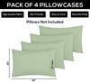 Picture of Utopia Bedding Queen Pillow Cases - 4 Pack - Envelope Closure - Soft Brushed Microfiber Fabric - Shrinkage and Fade Resistant Pillow Covers Queen Size 20 X 30 Inches (Queen, Sage)