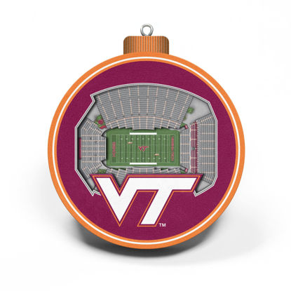Picture of YouTheFan NCAA Virginia Tech Hokies 3D StadiumView Ornament - Lane Stadium Worsham Field
