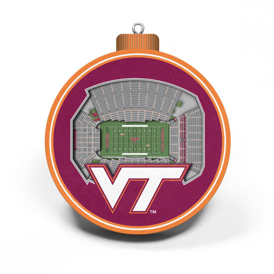 Picture of YouTheFan NCAA Virginia Tech Hokies 3D StadiumView Ornament - Lane Stadium Worsham Field