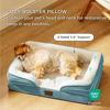 Picture of Bedsure Small Orthopedic Dog Bed - Washable Bolster Dog Sofa Beds for Small Dogs, Supportive Foam Pet Couch Bed with Removable Washable Cover, Waterproof Lining and Nonskid Bottom Couch, Blue