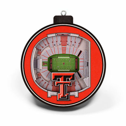 Picture of YouTheFan NCAA Texas Tech Red Raiders 3D StadiumView Ornament - Jones AT&T Stadium