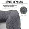 Picture of napfun Travel Pillow for Airplane, Premium Memory Foam Neck Pillow for Flight Headrest Sleep, Portable Plane Accessories, Deep Gray