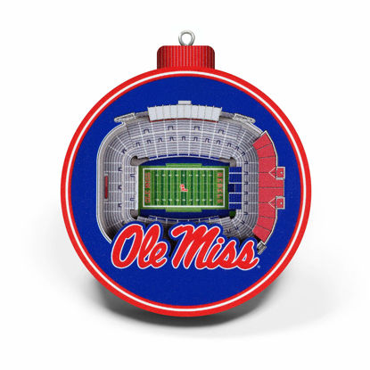 Picture of YouTheFan NCAA Mississippi Rebels 3D StadiumView Ornament - Vaught Hemingway Stadium