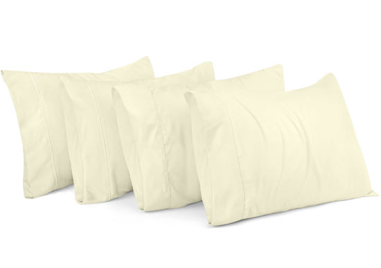 Picture of Utopia Bedding Queen Pillowcases - 4 Pack - Envelope Closure - Soft Brushed Microfiber Fabric - Shrinkage and Fade Resistant Pillow Covers Queen Size 20 X 30 Inches (Queen, Ivory)