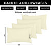 Picture of Utopia Bedding Queen Pillowcases - 4 Pack - Envelope Closure - Soft Brushed Microfiber Fabric - Shrinkage and Fade Resistant Pillow Covers Queen Size 20 X 30 Inches (Queen, Ivory)