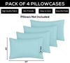 Picture of Utopia Bedding Standard Pillow Cases - 4 Pack - Envelope Closure - Soft Brushed Microfiber Fabric - Shrinkage and Fade Resistant Pillow Covers Standard Size 20 X 26 Inches (Standard, Spa Blue)