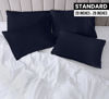 Picture of Utopia Bedding Standard Pillow Cases - 4 Pack - Envelope Closure - Soft Brushed Microfiber Fabric - Shrinkage and Fade Resistant Pillow Covers Standard Size 20 X 26 Inches (Standard, Navy)
