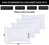 Picture of Utopia Bedding King Standard Pillow Cases - 4 Pack - Envelope Closure - Soft Brushed Microfiber Fabric - Shrinkage and Fade Resistant Pillow Covers 20 X 36 Inches (King Std, White)