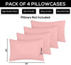 Picture of Utopia Bedding Queen Pillow Cases - 4 Pack - Envelope Closure - Soft Brushed Microfiber Fabric - Shrinkage and Fade Resistant Pillow Covers Queen Size 20 X 30 Inches (Queen, Pink)
