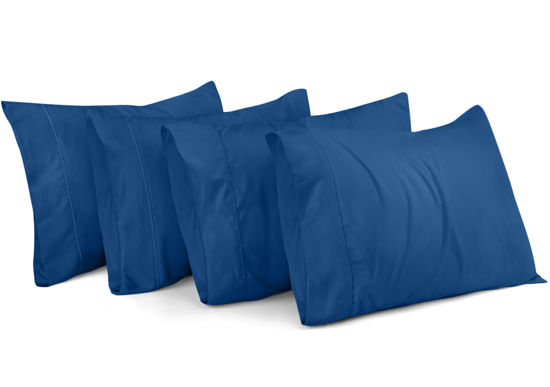 Picture of Utopia Bedding Queen Pillow Cases - 4 Pack - Envelope Closure - Soft Brushed Microfiber Fabric - Shrinkage and Fade Resistant Pillow Covers Queen Size 20 X 30 Inches (Queen, Dusk Blue)