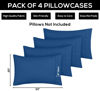 Picture of Utopia Bedding Queen Pillow Cases - 4 Pack - Envelope Closure - Soft Brushed Microfiber Fabric - Shrinkage and Fade Resistant Pillow Covers Queen Size 20 X 30 Inches (Queen, Dusk Blue)
