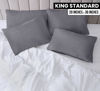 Picture of Utopia Bedding King Standard Pillow Cases - 4 Pack - Envelope Closure - Soft Brushed Microfiber Fabric - Shrinkage and Fade Resistant Pillow Covers 20 X 36 Inches (King Std, Grey)