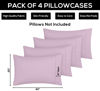 Picture of Utopia Bedding King Pillow Cases - 4 Pack - Envelope Closure - Soft Brushed Microfiber Fabric - Shrinkage and Fade Resistant Pillow Covers King Size 20 X 40 Inches (King, Lavender)