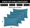 Picture of Utopia Bedding Queen Pillow Cases - 4 Pack - Envelope Closure - Soft Brushed Microfiber Fabric - Shrinkage and Fade Resistant Pillow Covers Queen Size 20 X 30 Inches (Queen, Denim Blue)