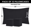 Picture of Utopia Bedding Standard Pillow Cases - 12 Pack - Envelope Closure - Soft Brushed Microfiber Fabric - Shrinkage and Fade Resistant Pillow Covers Standard Size 20 X 26 Inches (Standard, Black)