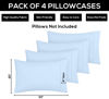 Picture of Utopia Bedding Queen Pillow Cases - 4 Pack - Envelope Closure - Soft Brushed Microfiber Fabric - Shrinkage and Fade Resistant Pillow Covers Queen Size 20 X 30 Inches (Queen, Ice Blue)