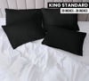 Picture of Utopia Bedding King Standard Pillow Cases - 4 Pack - Envelope Closure - Soft Brushed Microfiber Fabric - Shrinkage and Fade Resistant Pillow Covers 20 X 36 Inches (King Std, Black)