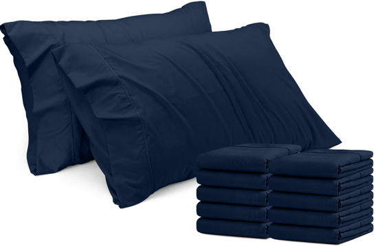 Picture of Utopia Bedding King Pillow Cases - 12 Pack - Envelope Closure - Soft Brushed Microfiber Fabric - Shrinkage and Fade Resistant Pillow Covers King Size 20 X 40 Inches (King, Navy)